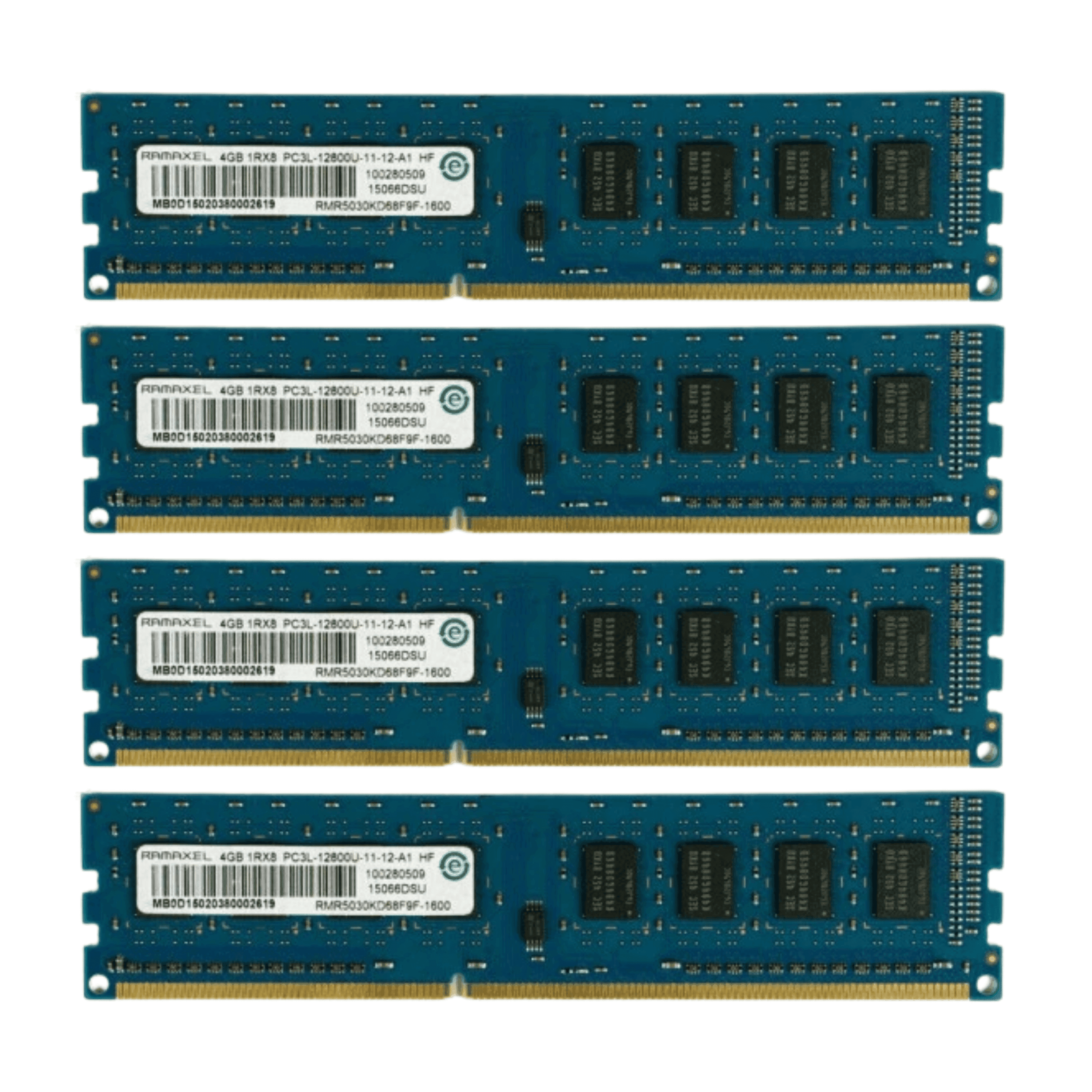 Комплект оперативної пам`яті Ramaxel DDR3L 16Gb 1600MHz (4x4Gb)
