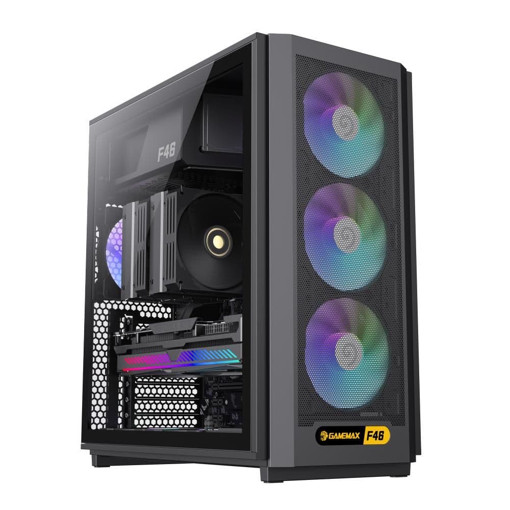 Корпус для комп'ютера ATX W/O PSU F46 BK GAMEMAX