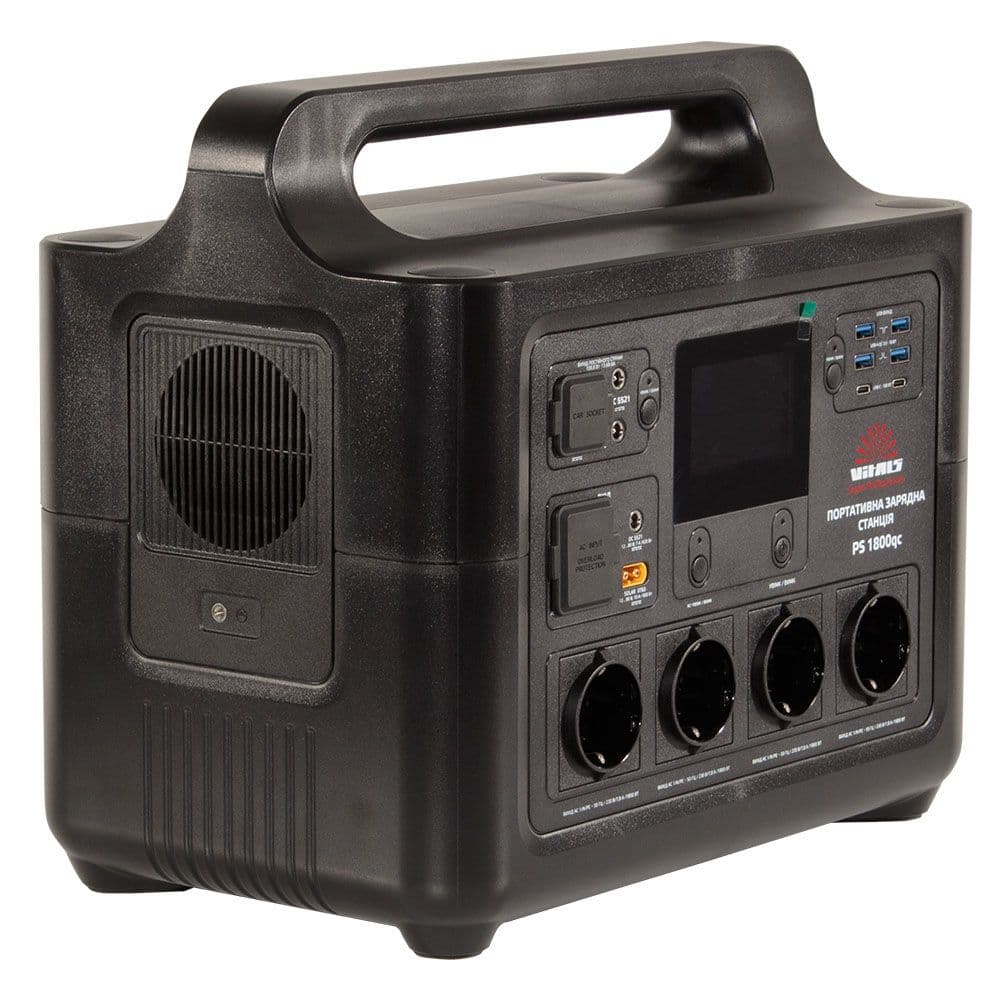 Портативна електростанція Vitals Professional PS 1800qc 2100Вт, 1536Вт/год, LifePo4, 16.4кг