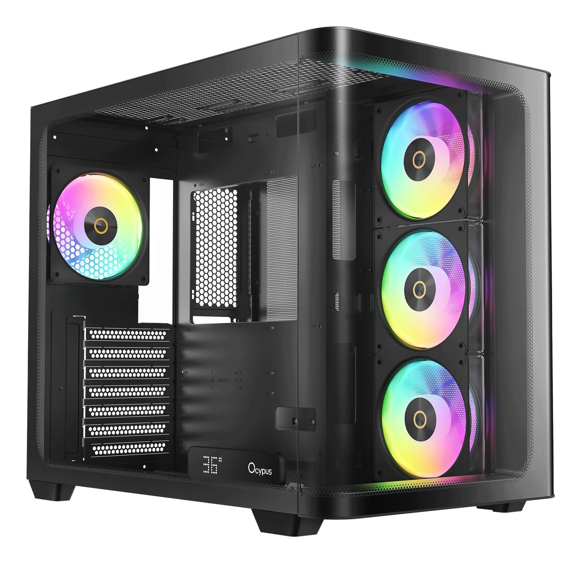 Корпус для комп'ютера IOTA C70 BK CURVE ARGB DIGITAL (IOTA-C70-BKD400CD-GL) OCYPUS