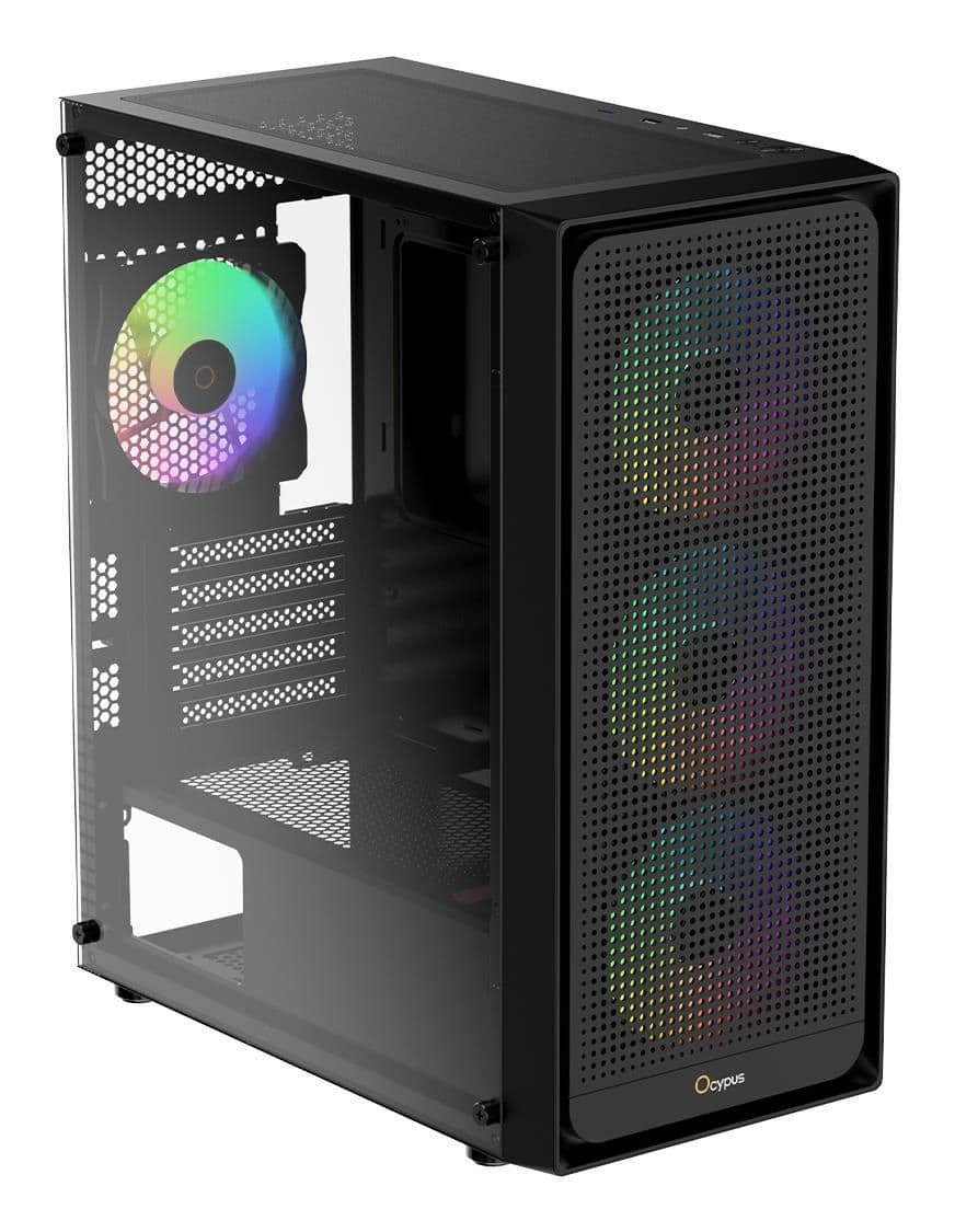 Корпус для комп'ютера MATX W/O PSU GAMMA C50 BK ARGB (GAMMA-C50-BKG400XX-GL) OCYPUS