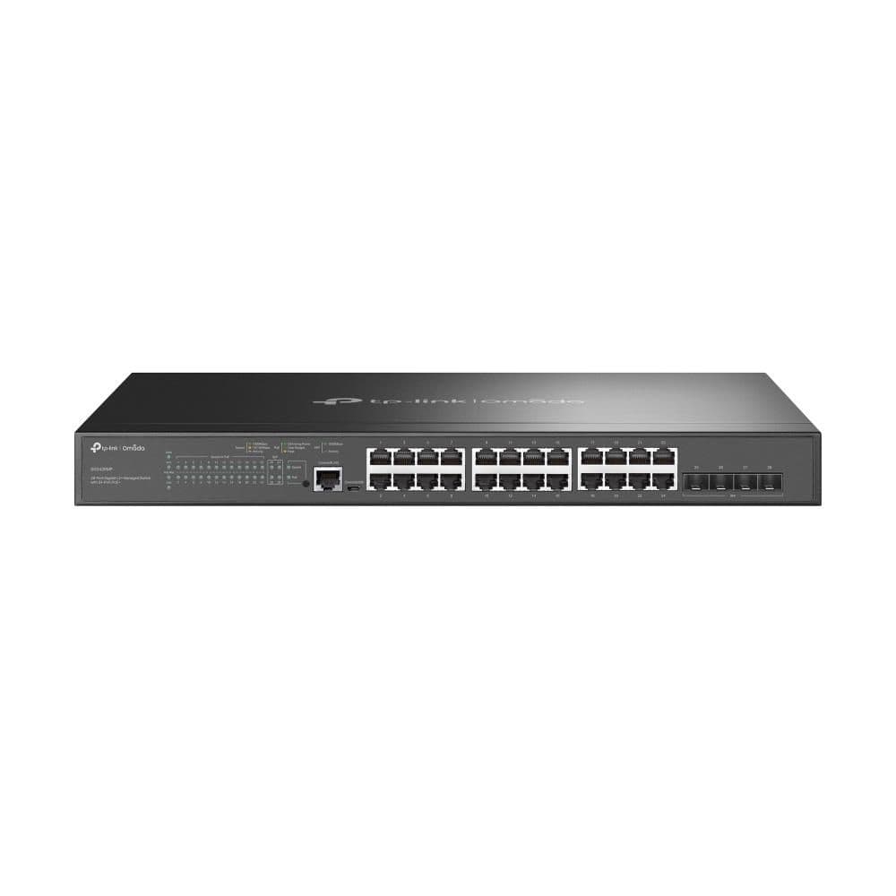 JetStream 28-портовий гігабітний L2 керований комутатор з 24 портами PoE+, SG3428MP TP-LINK