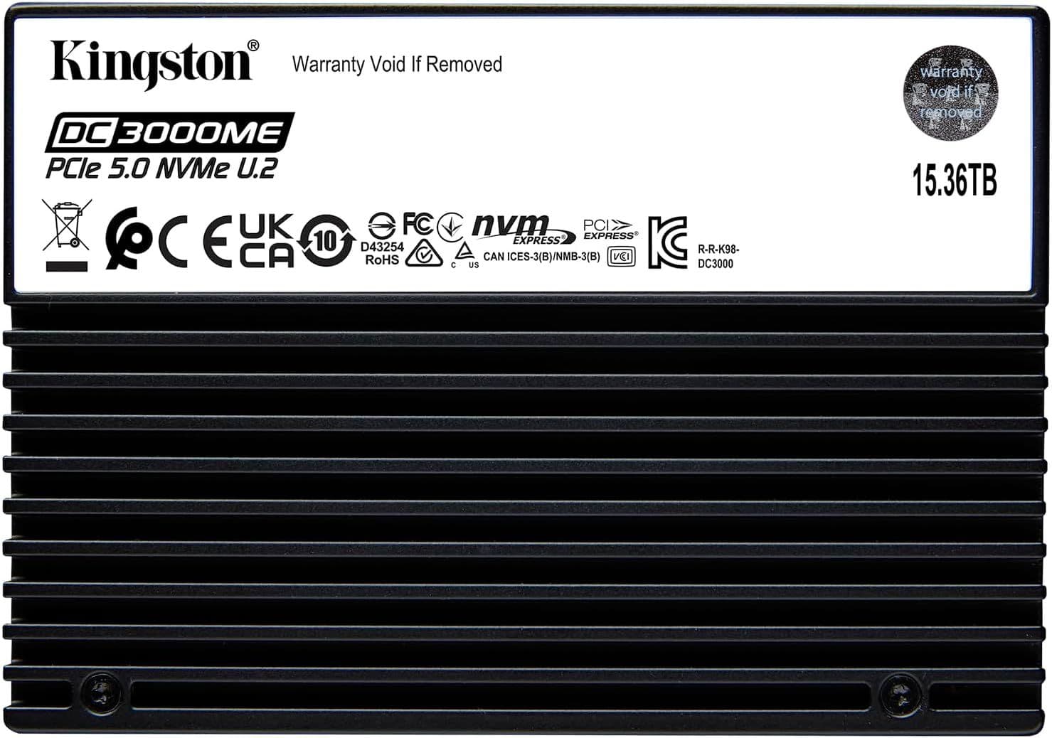 Накопичувач SSD Kingston U.2 15360GB DC3000M Enterprise
