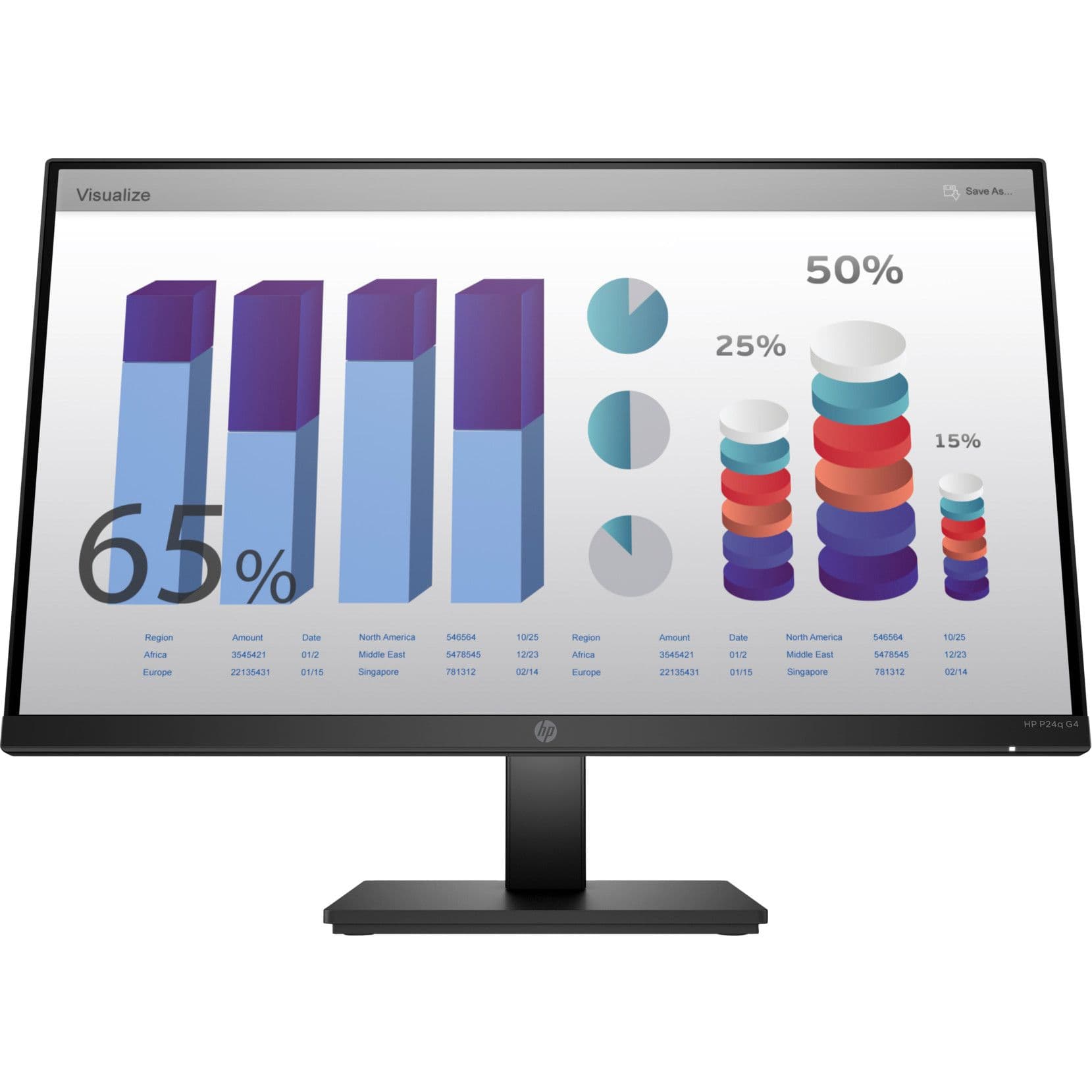 Монітор HP P24q G4 QHD 24`, 2K /IPS 60 Hz