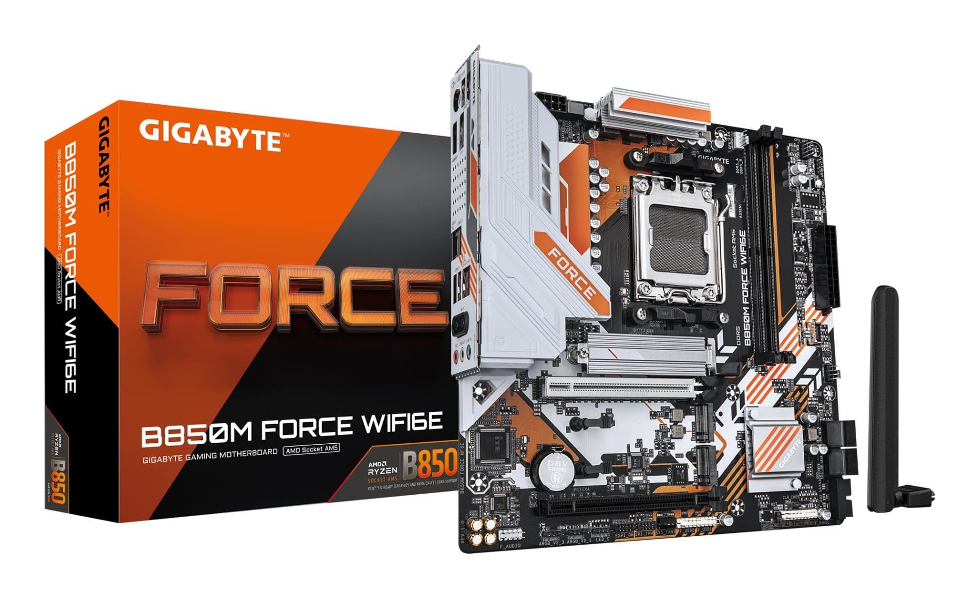 Материнська плата AMD B850 SAM5 MATX B850M FORCE WF6E GIGABYTE