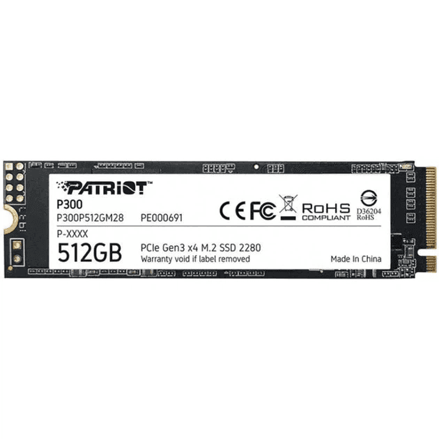 Накопичувач SSD Patriot P300 512GB M.2 2280 NVMe PCIe 3.0 x4 3D NAND TLC