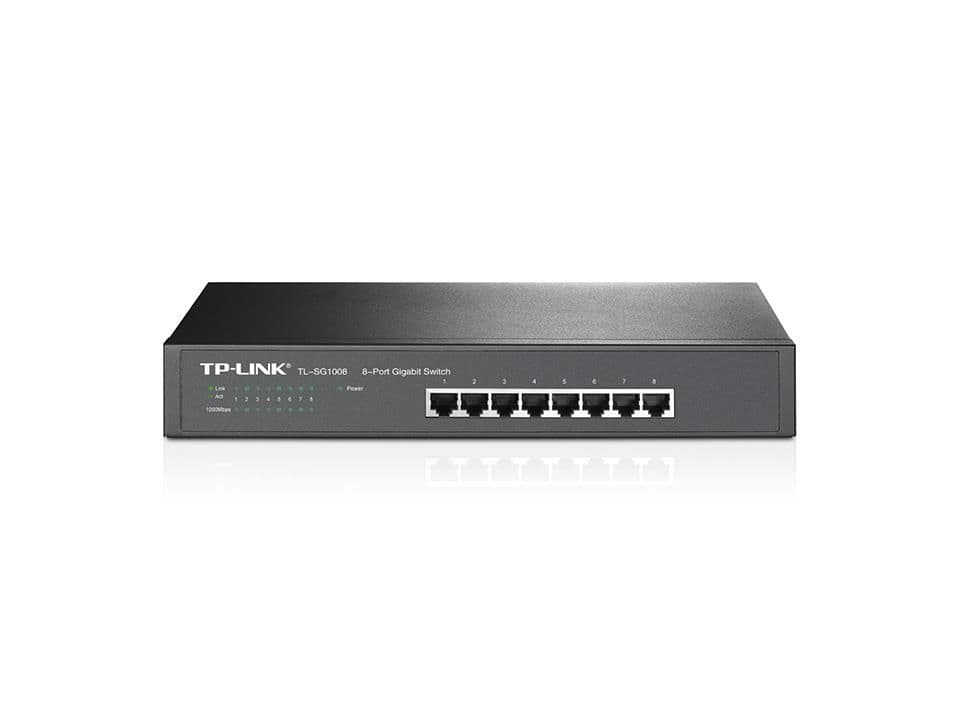 Комутатор некерований, мережеве обладнання, TL-SG1008 TP-LINK