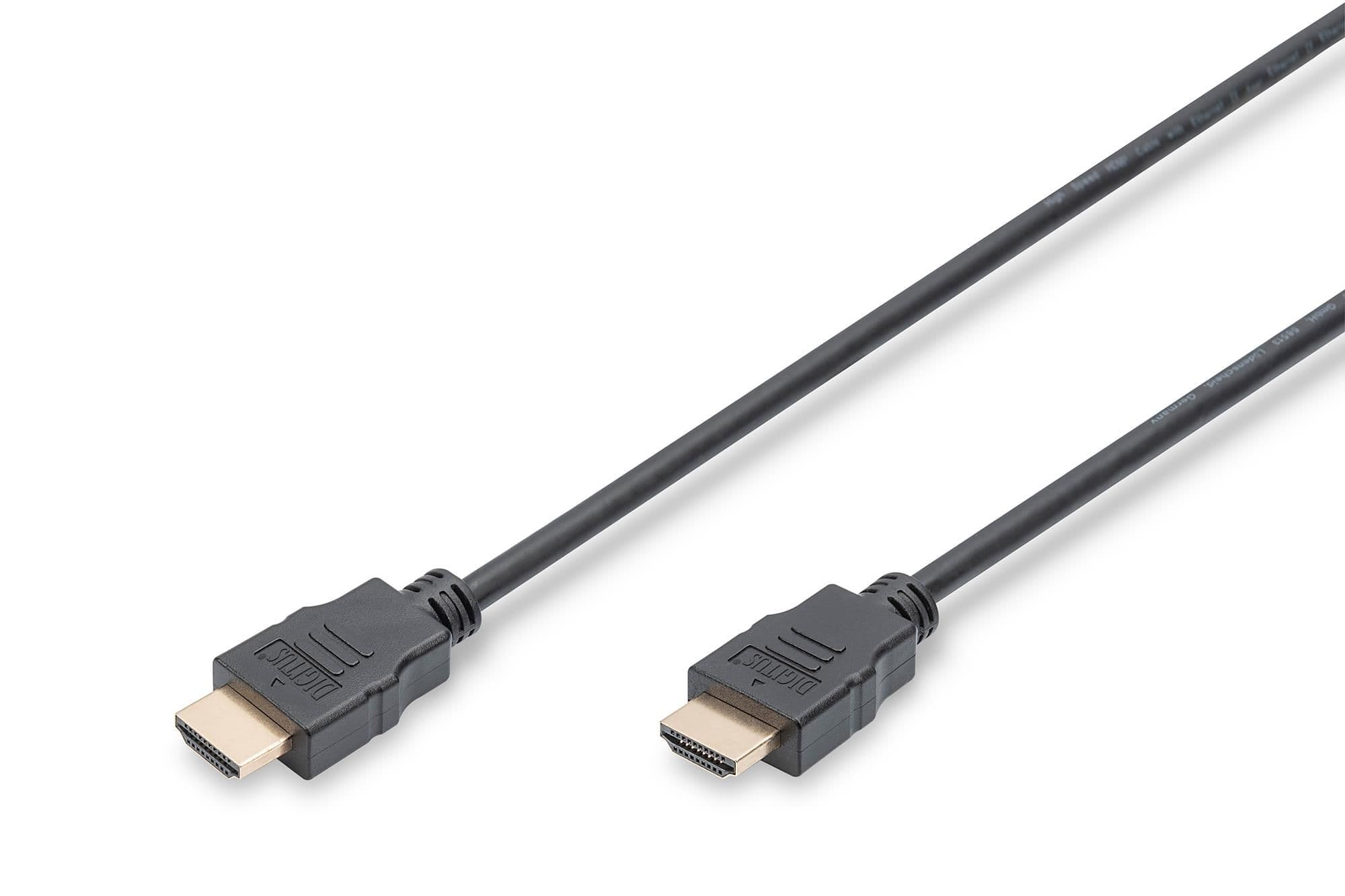 Кабель HDMI високошвидкісного з'єднання, тип A, з Ethernet M/M, 2,0 м, AK-330114-020-S DIGITUS by ASSMANN
