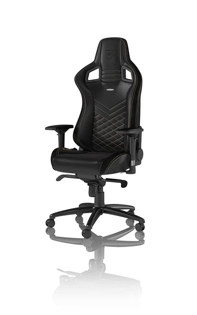 Ігрове крісло Noblechairs EPIC штучна шкіра, чорний/золотий