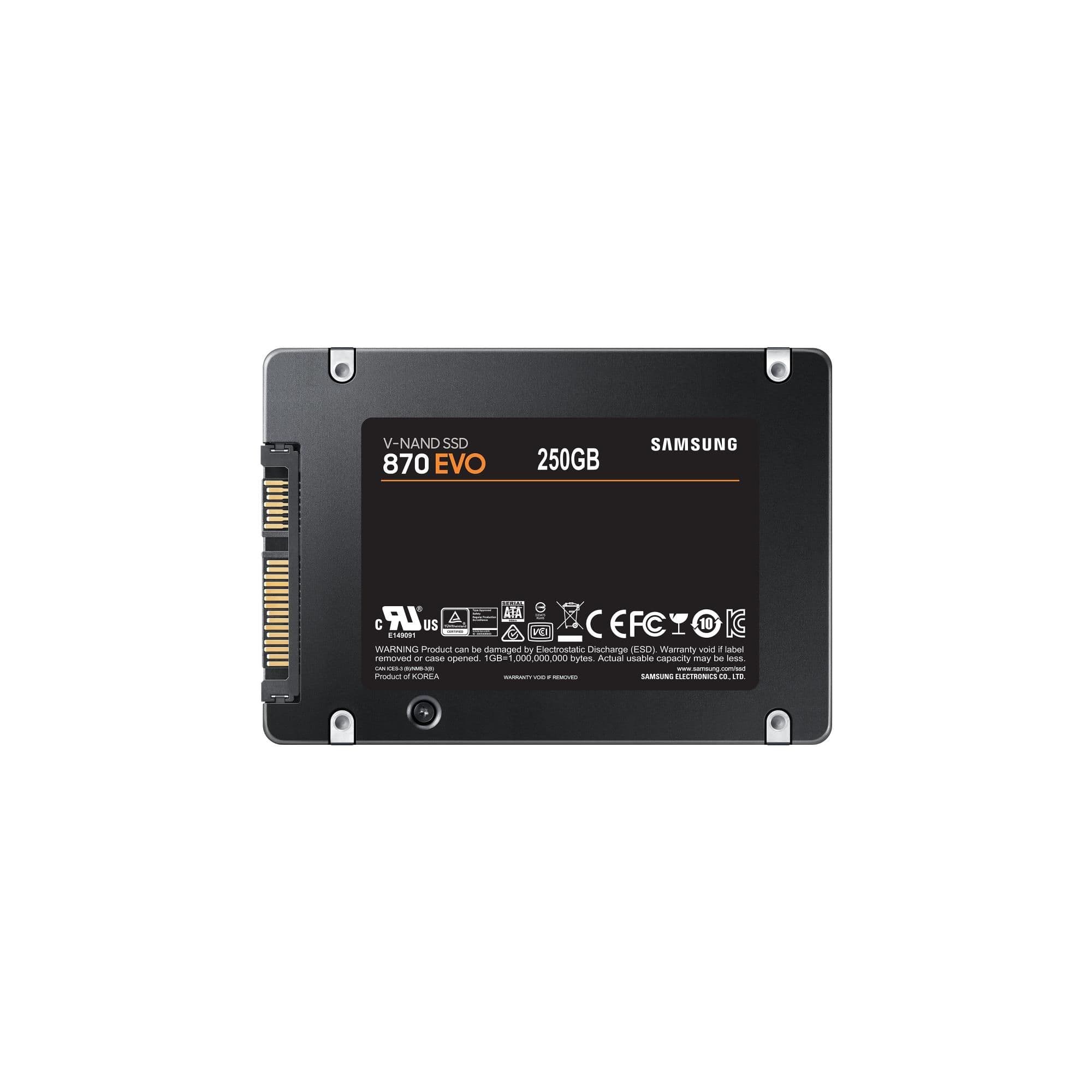 Твердотільний запам’ятовувальний пристрій накопичувач (SSD) SATA2.5" 250GB 6GB/S 870 EVO MZ-77E250B/EU SAMSUNG