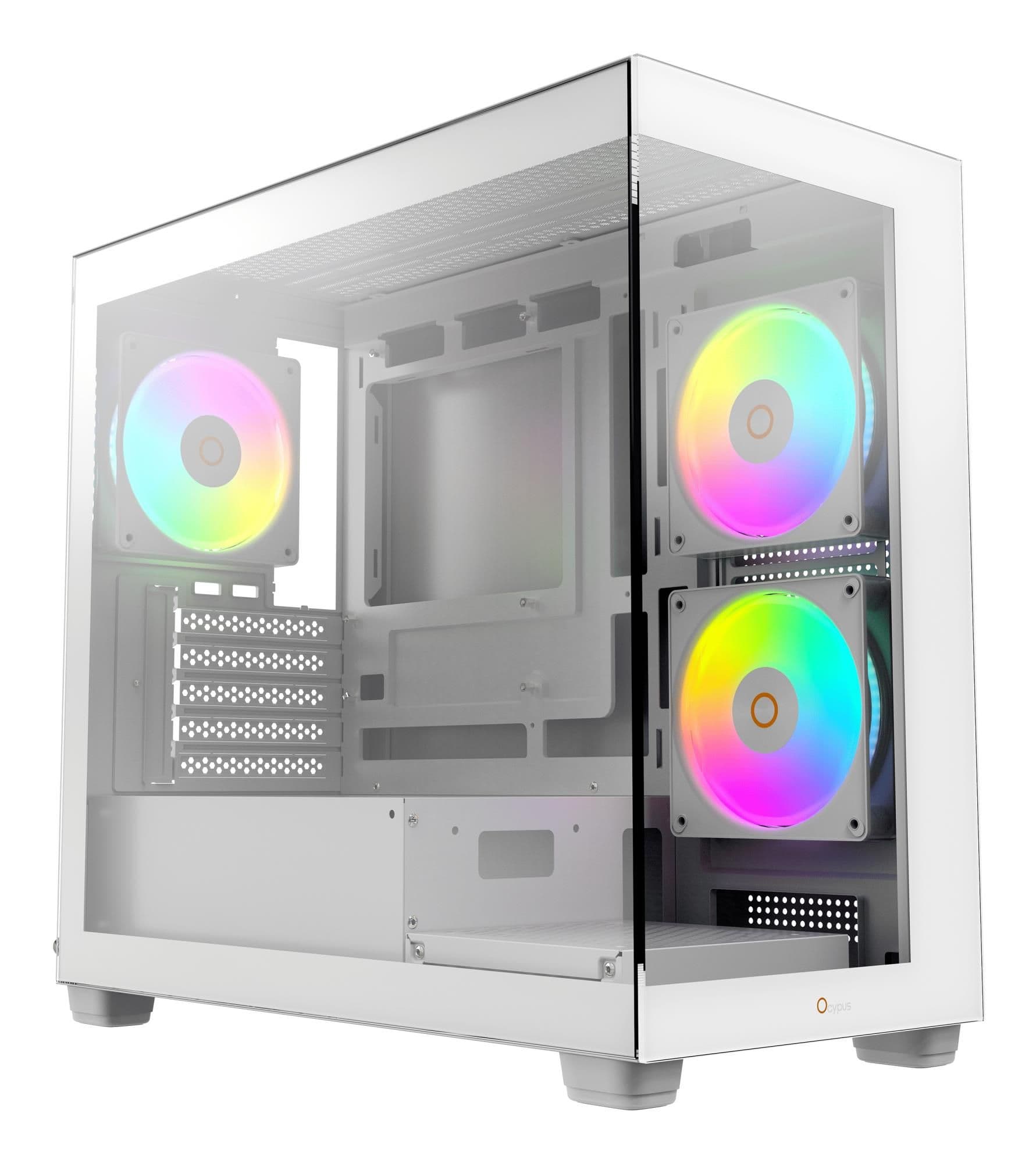 Корпус для комп'ютера MATX W/O PSU GAMMA C52 WH ARGB (GAMMA-C52-WHD300XX-GL) OCYPUS