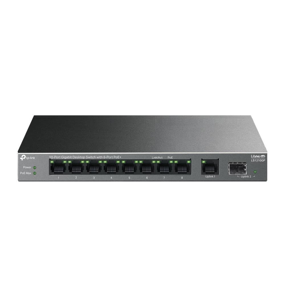 10-портовий гігабітний комутатор, LS1210GP TP-LINK
