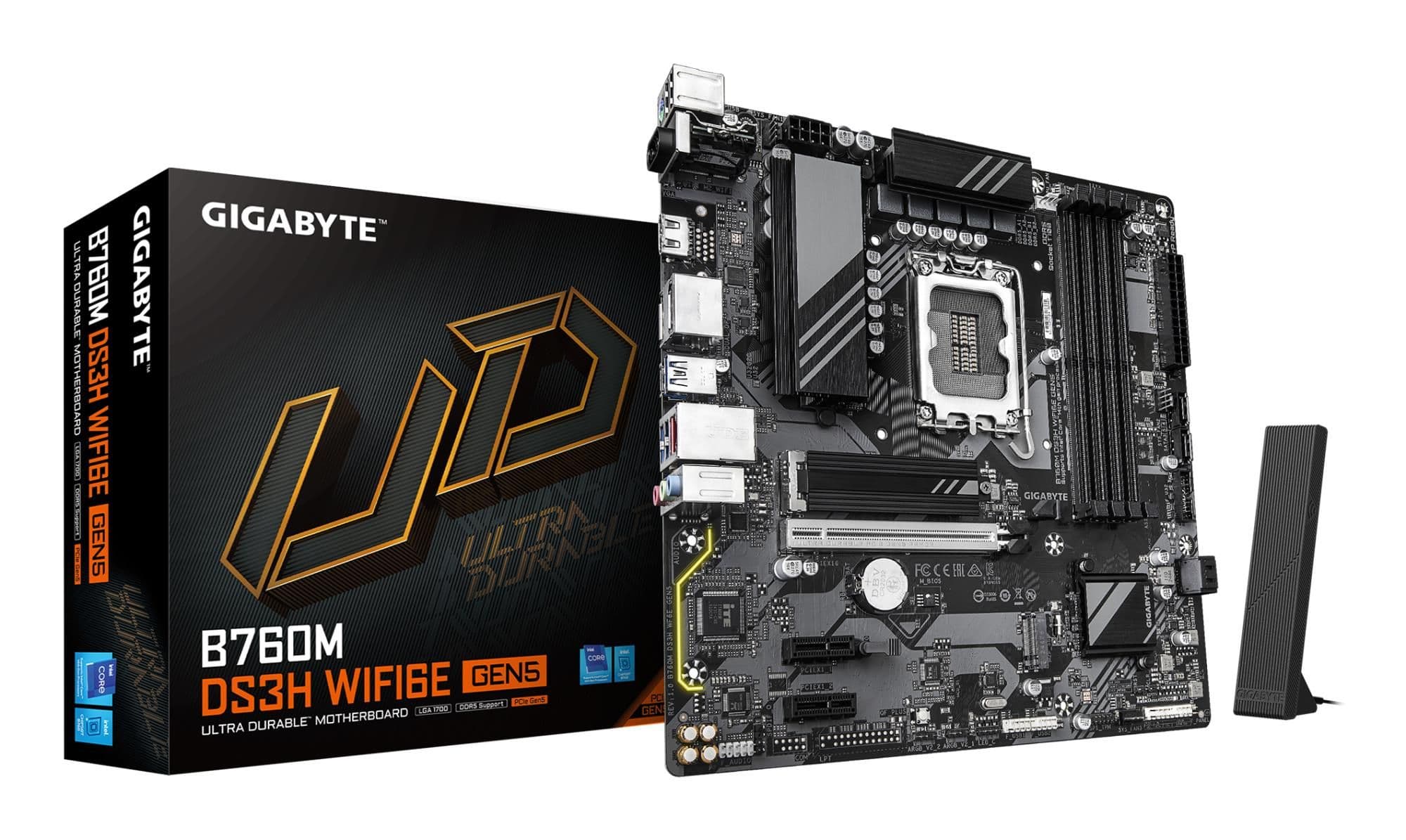 Материнська плата B760 S1700 MATX B760M DS3H WF6E GEN5 GIGABYTE