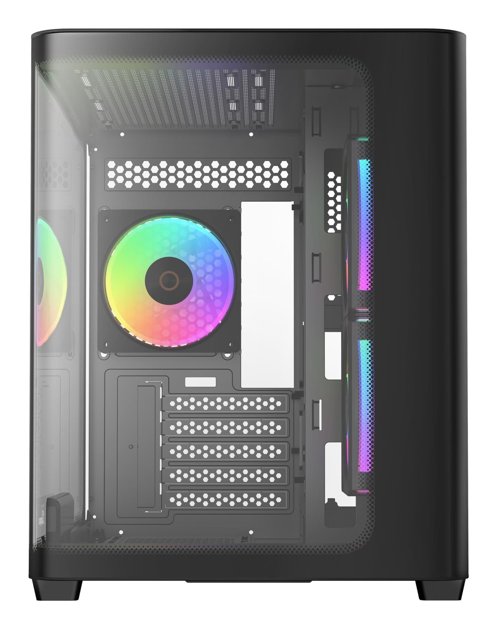 Корпус для комп'ютера IOTA C50 BK CURVE ARGB DIGITAL (IOTA-C50-BKD300CD-GL) OCYPUS