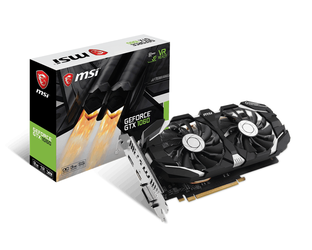 Відеокарта MSI GeForce GTX 1060 OC 3GB GDDR5