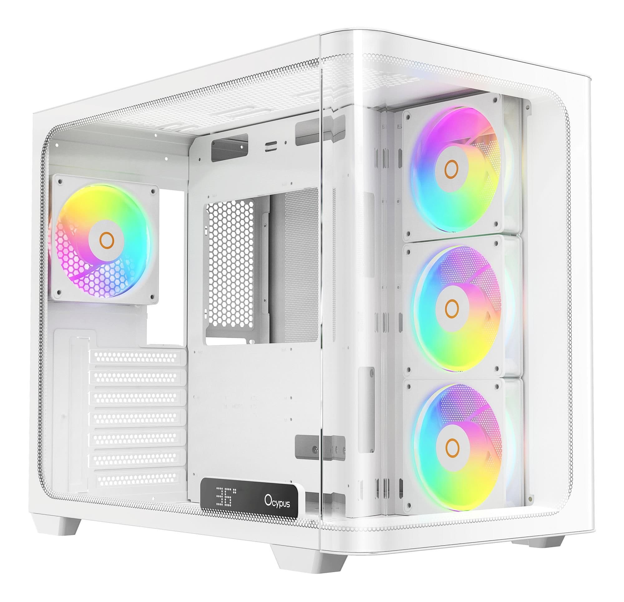 Корпус для комп'ютера IOTA C70 WH CURVE ARGB DIGITAL (IOTA-C70-WHD400CD-GL) OCYPUS
