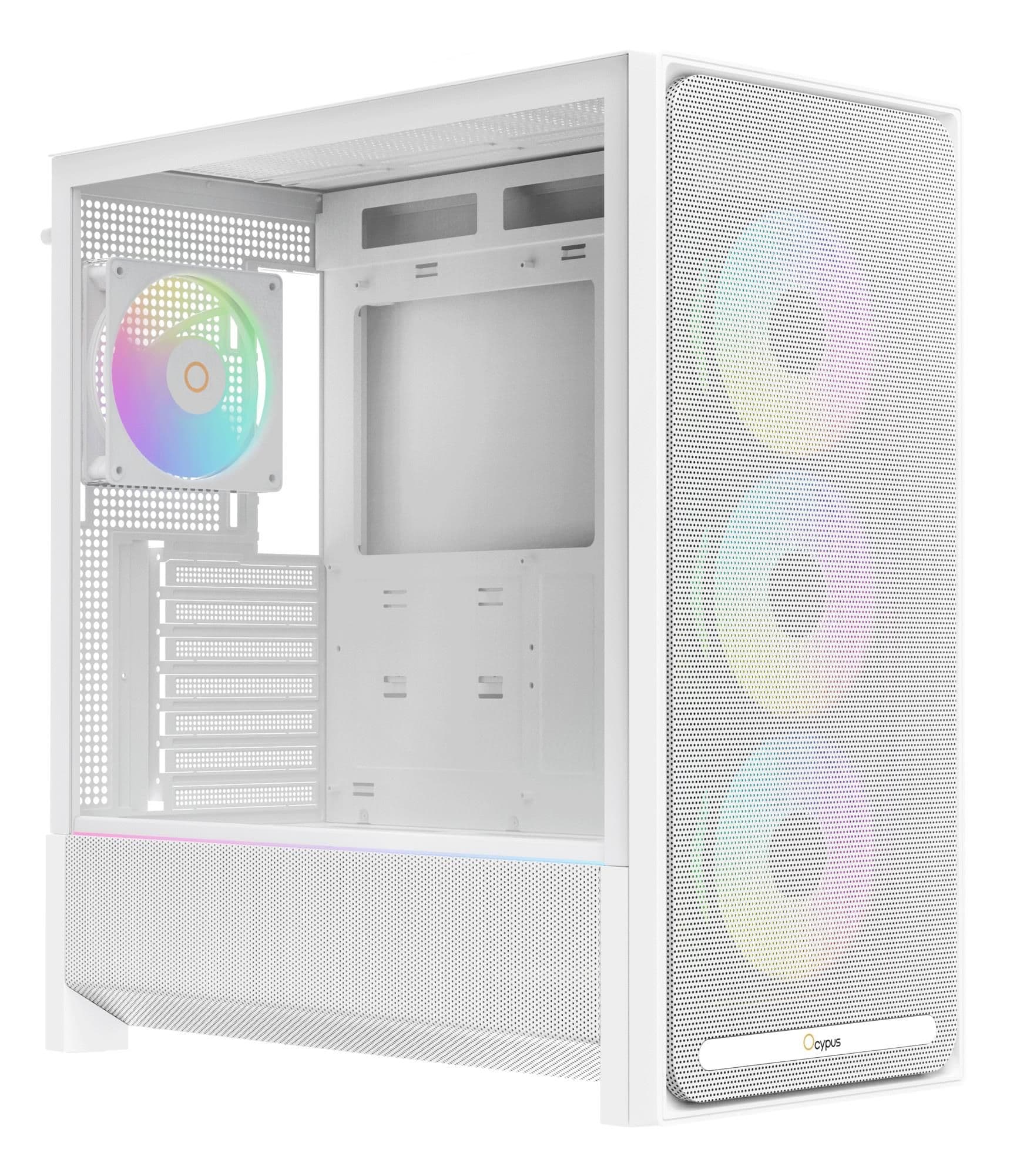 Корпус для комп'ютера ATX W/O PSU DELTA C70 WH ARGB (DELTA-C70-WHG400XX-GL) OCYPUS