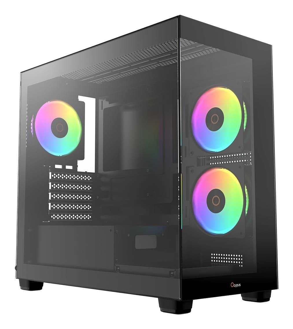 Корпус для комп'ютера MATX W/O PSU GAMMA C52 BK ARGB (GAMMA-C52-BKD300XX-GL) OCYPUS