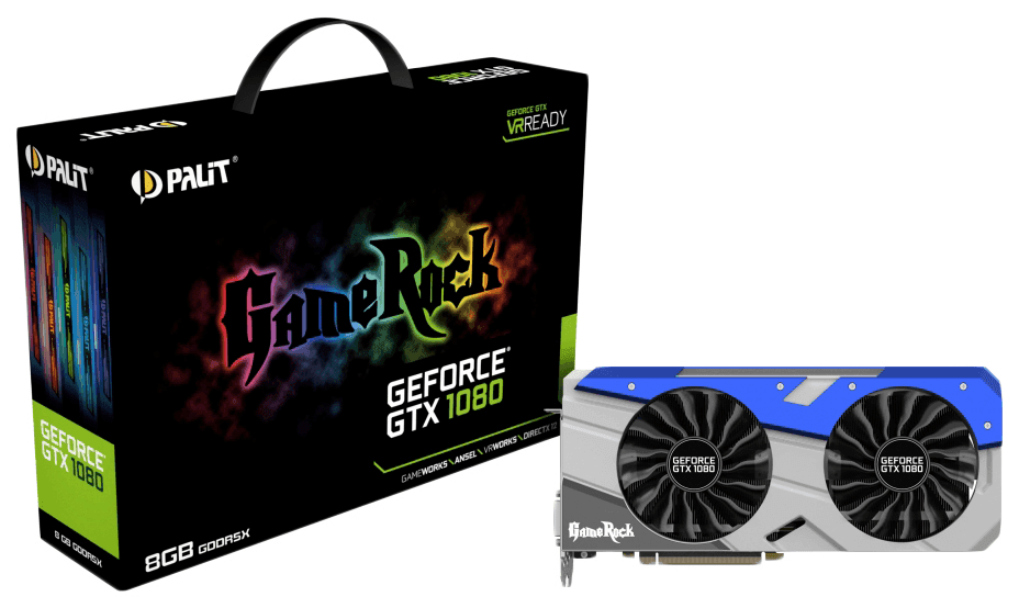 Відеокарта Palit GeForce GTX 1080 GameRock Premium Edition 8GB GDDR5X