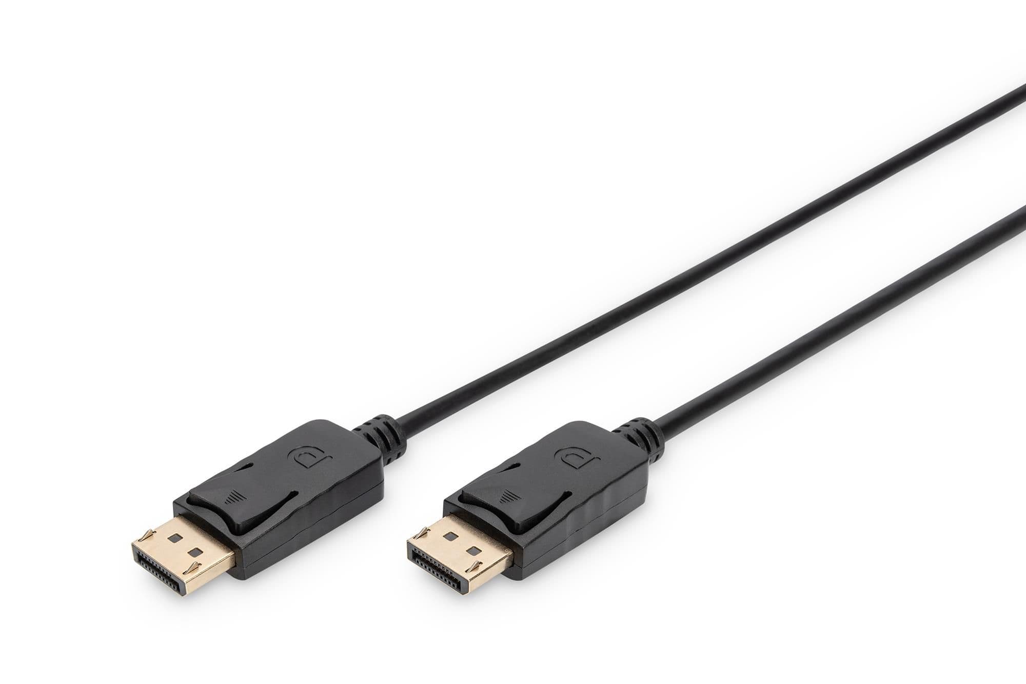 Кабель DisplayPort, тип DP M/M, 2.0 м, колір чорний AK-340100-020-S DIGITUS by ASSMANN