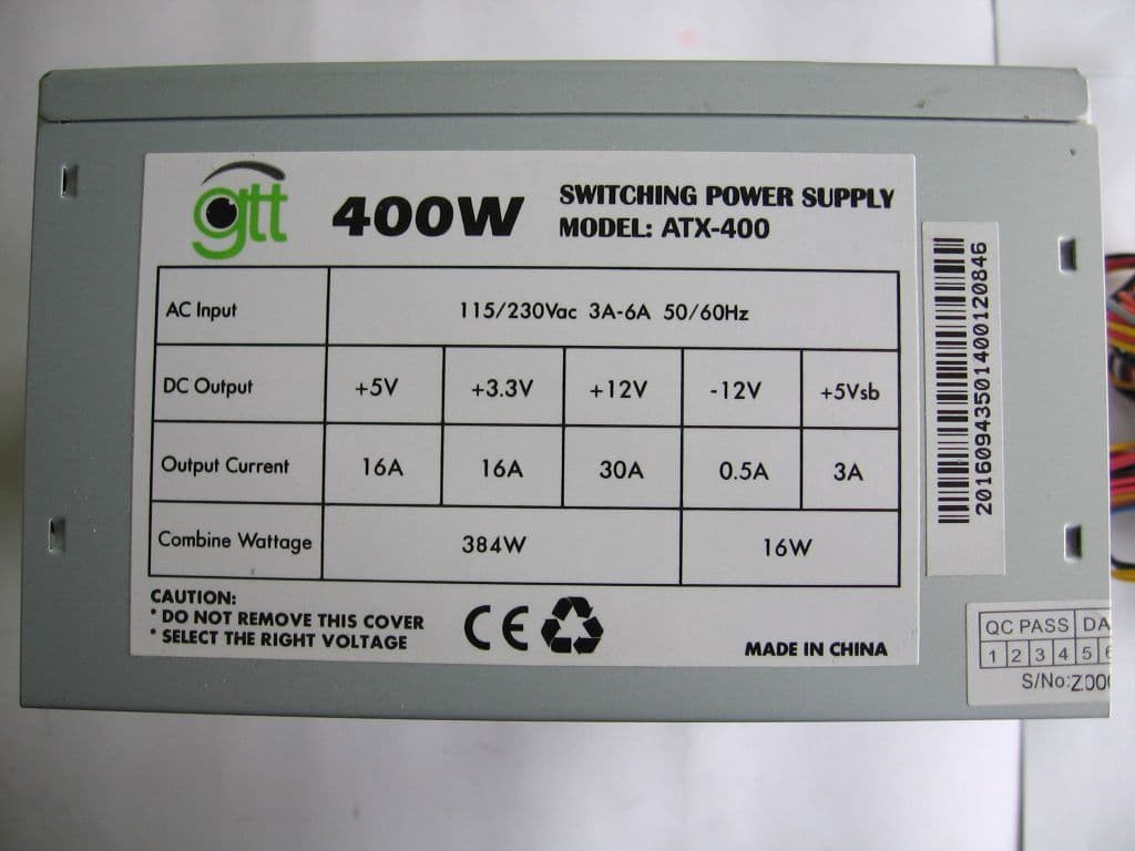 Блок живлення GTT 400W