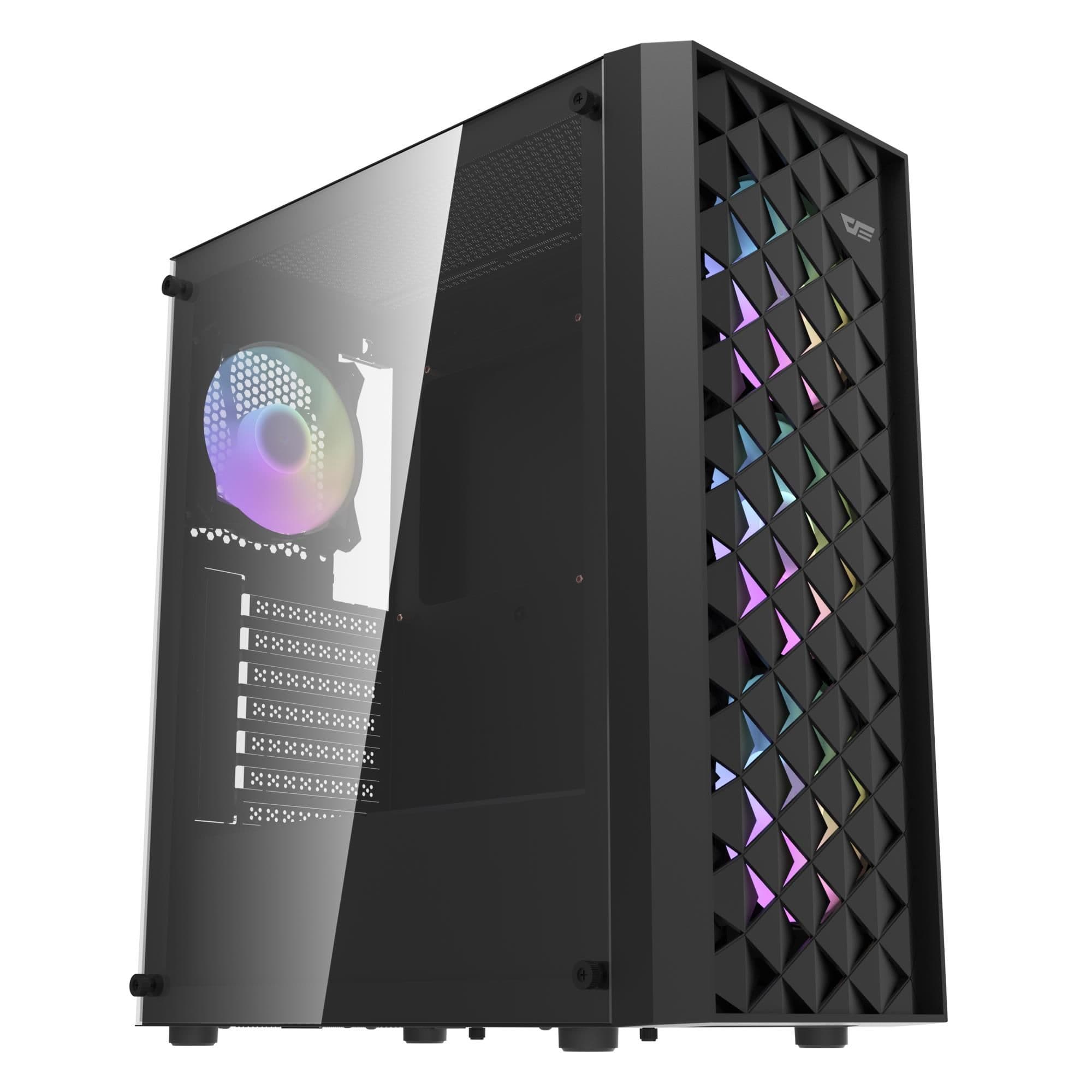 Корпус для комп'ютера DARK FLASH DK351 ATX без блока живлення, чорний