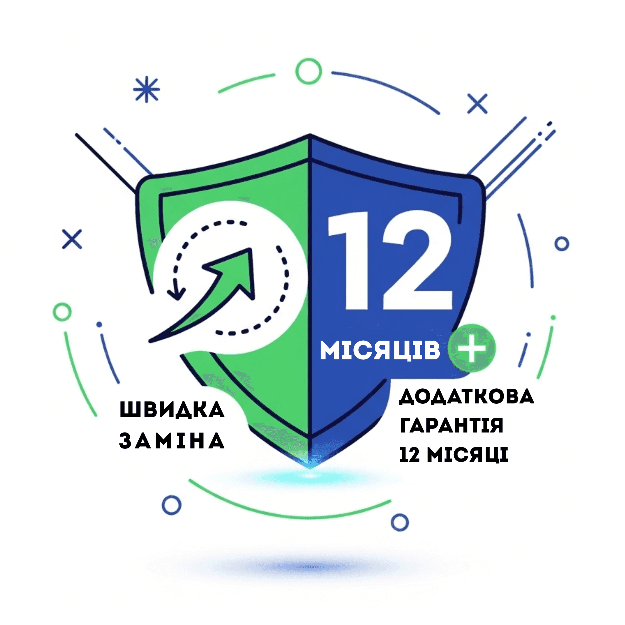 Комплексний пакет: Швидка заміна + Додаткова гарантія +12 місяців