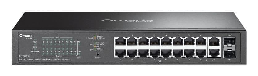 20-портовий гігабітний комутатор, ES220GP TP-LINK