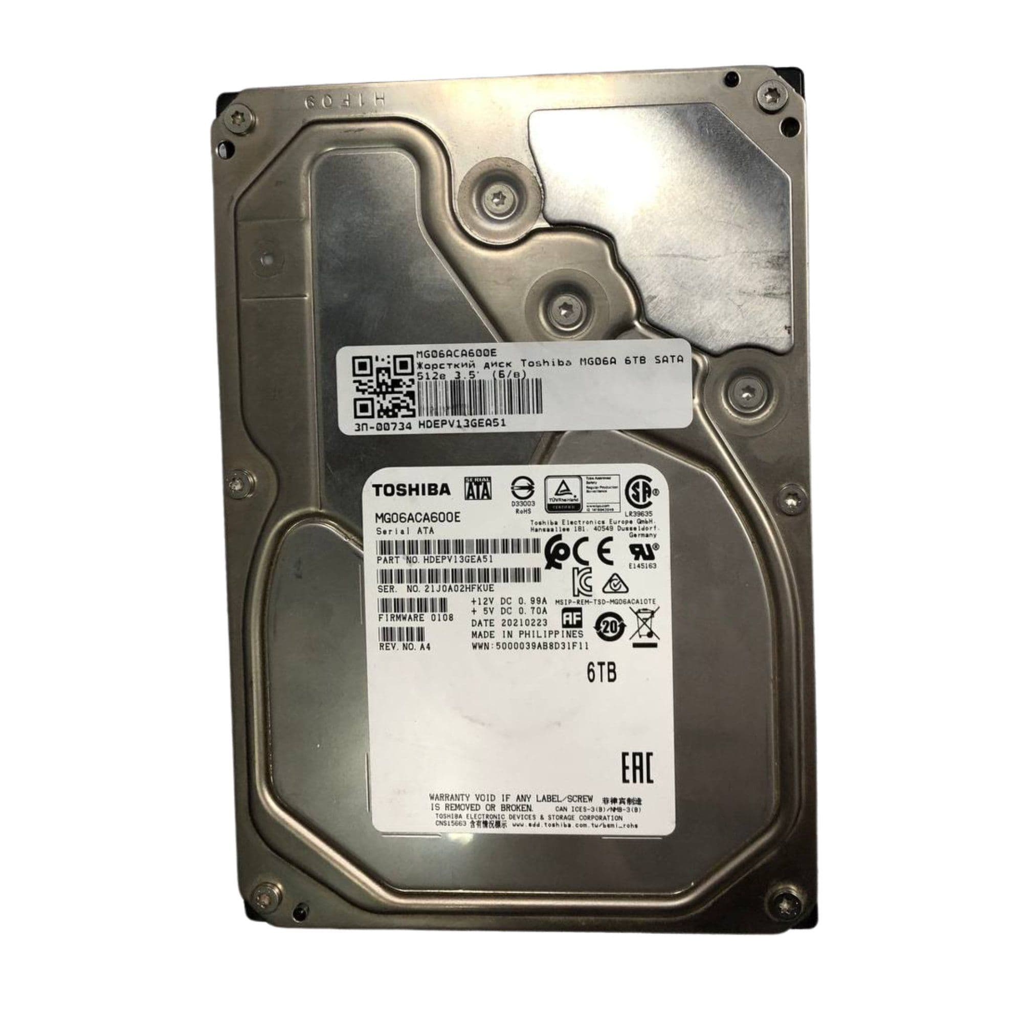 Жорсткий диск Toshiba MG06A 6TB SATA III 512e 3.5`