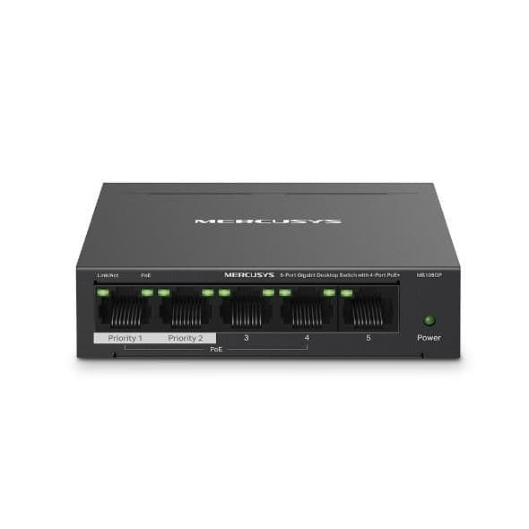 5-портовий настільний гігабітний комутатор з 4 портами РоЕ, MS105GP MERCUSYS