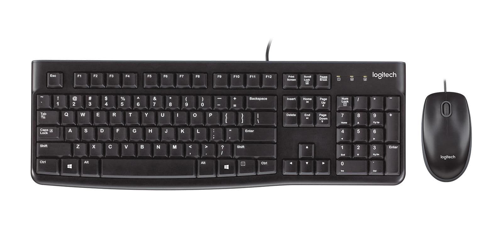 Комплект (клавіатура, мишка) Logitech MK120 Black USB (920-002563)