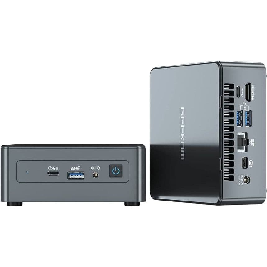 Міні ПК GEEKOM Mini IT11 / Intel i7-11390H / RAM 32GB / SSD 1TB / 2 x HDMI / LAN / Wi-Fi 6E / Bluetooth 5.2 / Windows 11 / Grey